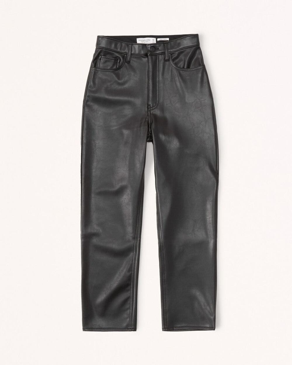 Abercrombie & Fitch Vegan Leather Ankle Straight Pant - XS